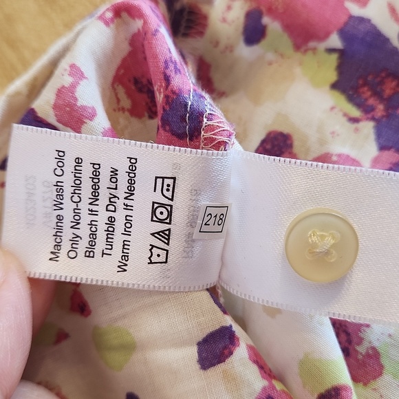 COLDWATER CREEK Savannah Floral No Iron Shirt, size XS - Picture 7 of 11